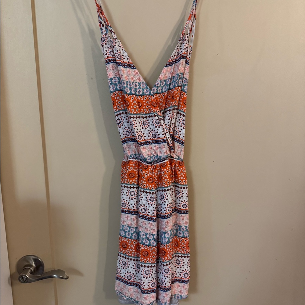 Colorful Sleeveless Patterned Dress